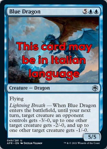 Mtg blue dragon foil - foil, exc